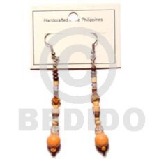 Orange dangling wood beads Orange dangling wood beads