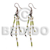 Dangling looped cut beads