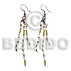 Dangling looped cut beads Dangling looped cut beads