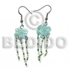 Dangling 15mm grooved aqua blue Dangling 15mm grooved aqua blue