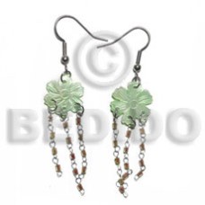 Dangling 15mm grooved pastel green Dangling 15mm grooved pastel green