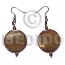 Dangling 28mm round laminated golden Dangling 28mm round laminated golden