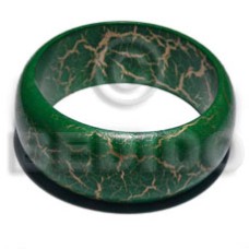 Natural wood bangle in green Natural wood bangle in green