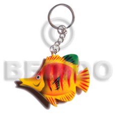 Fish handpainted wood keychain 65mmx50mm Fish handpainted wood keychain 65mmx50mm