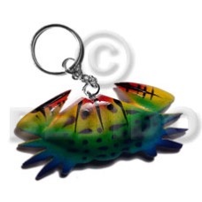 Crab handpainted wood keychain 80mmx30mm Crab handpainted wood keychain 80mmx30mm