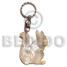 40mm carved mop shell keychain squirrel 40mm carved mop shell keychain squirrel