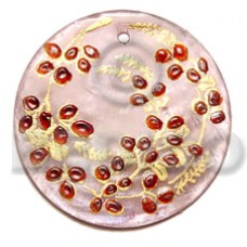 Round 40mm hammershell handpainted