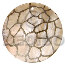 Round 40mm hammershell handpainted