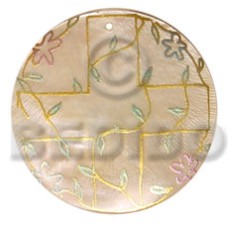 Round 40mm hammershell handpainted