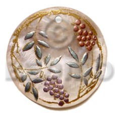 Round 40mm hammershell handpainted Round 40mm hammershell handpainted