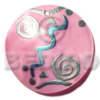 55mm handppainted embossed