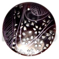 Round 40mm blacktab handpainted