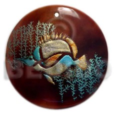 Round 40mm blacktab handpainted Round 40mm blacktab handpainted