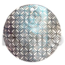 Round 40mm hammershell handpainted Round 40mm hammershell handpainted