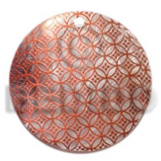 Round 40mm hammershell handpainted