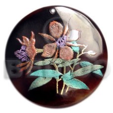 Round 40mm blacktab handpainted