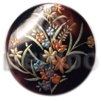 Round 40mm blacktab handpainted