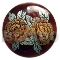 Round 40mm blacktab handpainted