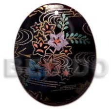 Oval 45mm blacktab handpainted Oval 45mm blacktab handpainted