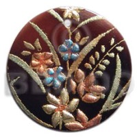 Round 40mm blacktab handpainted