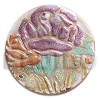 Round 40mm hammershell handpainted