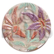 Round 40mm hammershell handpainted