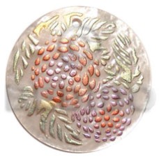 Round 40mm hammershell handpainted