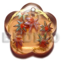 Scallop 35mm transparent orange resin
