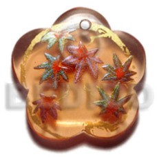 Scallop 35mm transparent orange resin