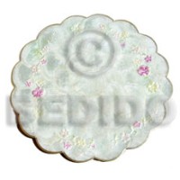 Capiz plate floral design