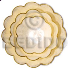 Capiz scallop bowl 3 pc