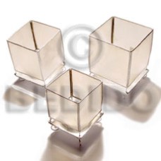 Square capiz candle holder Square capiz candle holder