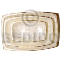 Rectangular capiz plate 3 pc.