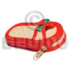 Pandan red slipper coin purse Pandan red slipper coin purse