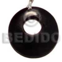 Round black horn hole