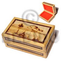 Bamboo raffia jewelry box