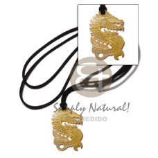 Mop dragon leather thong 41x25mm