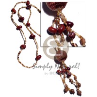 Glass beads bayong wood