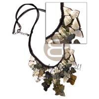 Black macrame dangling black