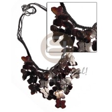 Black macrame dangling black Black macrame dangling black