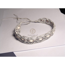 Wax cord macrame choker Wax cord macrame choker