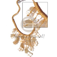 Golden macramie dangling hammershell-cleopatra Golden macramie dangling hammershell-cleopatra