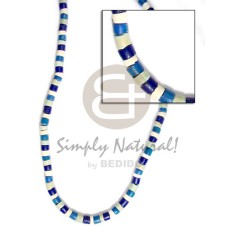 4-5mm coco heishe wht royal blue light