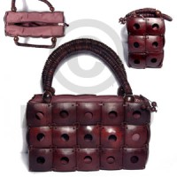 Reddish brown square coco
