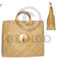 Pandan with rattan handle large