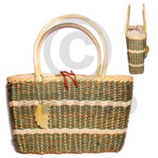 Rattan handle with abaca large Rattan handle with abaca large