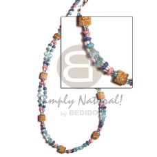 2-liner necklace mahogany blue 2-liner necklace mahogany blue