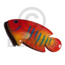 Fish handpainted wood refrigerator magnet Fish handpainted wood refrigerator magnet