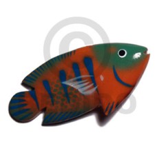 Fish handpainted wood refrigerator magnet Fish handpainted wood refrigerator magnet