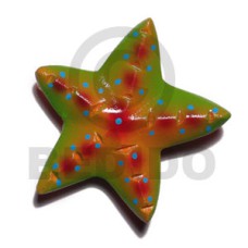 Starfish handpainted wood refrigerator magnet Starfish handpainted wood refrigerator magnet